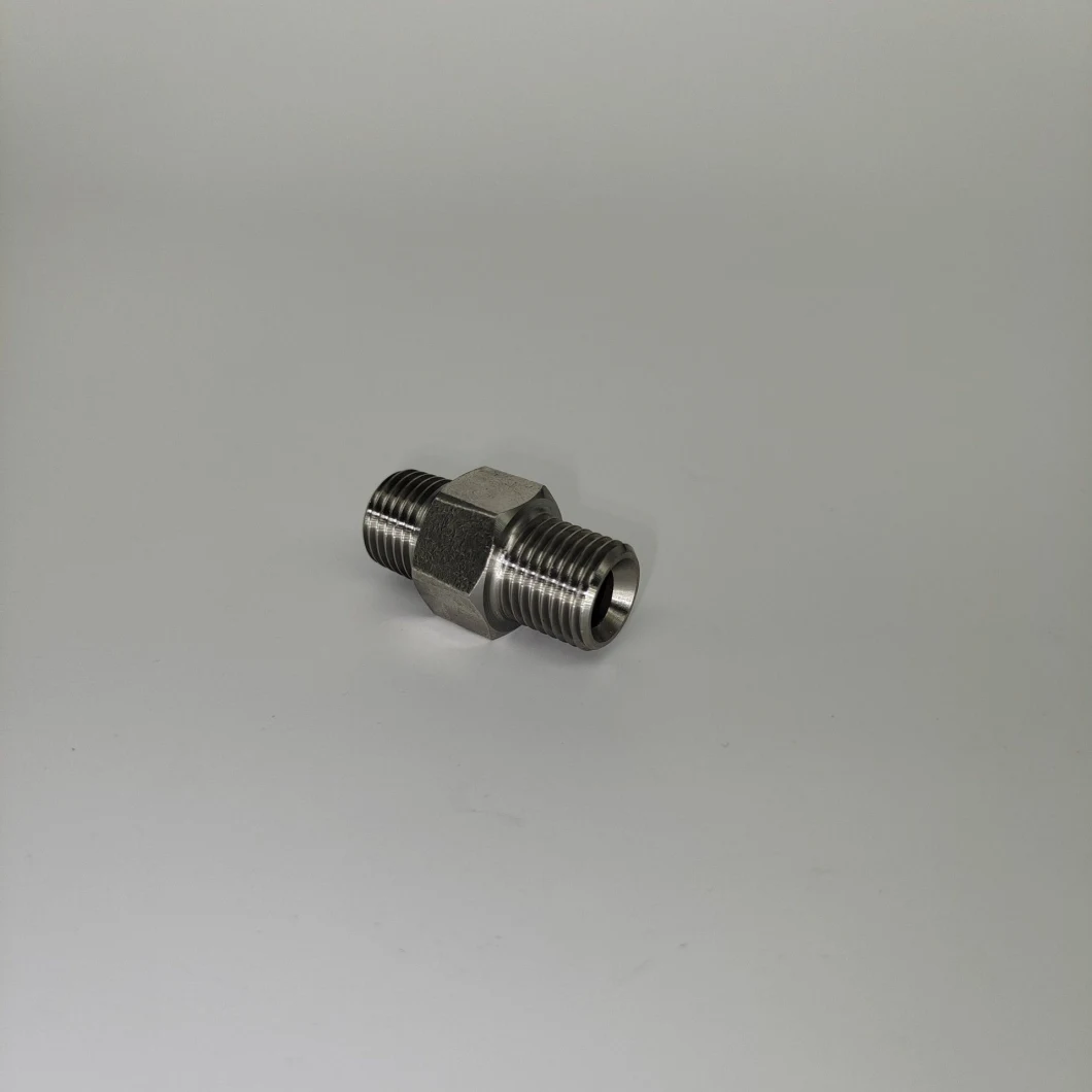 Zg/NPT 1 Inch Stainless Steel Fitting Thread Hex Nipple OEM, NPT/BSPT Male Thread Connectors Hex Nipple