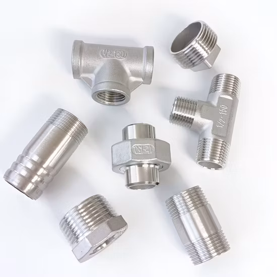 Unión roscada y soldadura de materiales de plomería de tubería de acero inoxidable de montaje Ss