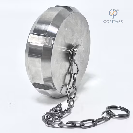 Tuerca de acoplamiento de unión de accesorios de tubería de acero inoxidable sanitario 304/316L con cadena