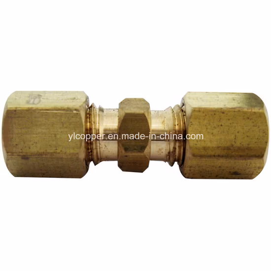 C36000 Unión de compresión de latón Unión de tubo de compresión de latón Unión de latón